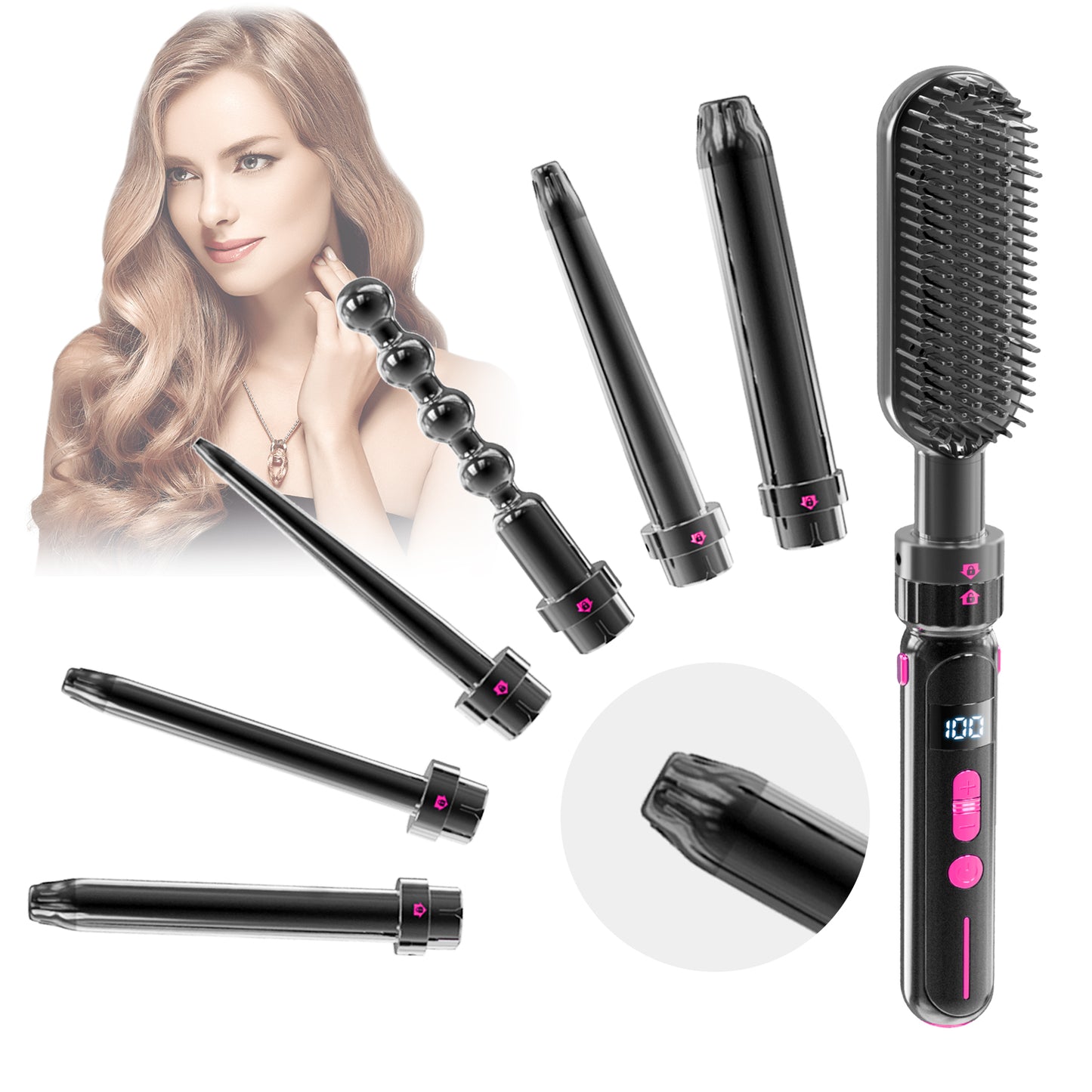 LITEKOR™ CHANGEABLE CURLING IRON HEAD SET