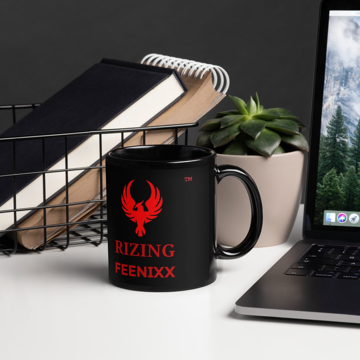 RIZING FEENIXX™ BLACK GLOSSY MUG