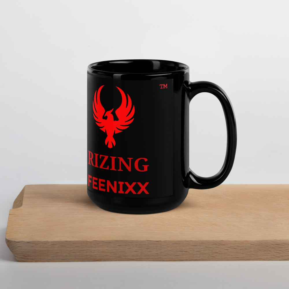 RIZING FEENIXX™ BLACK GLOSSY MUG