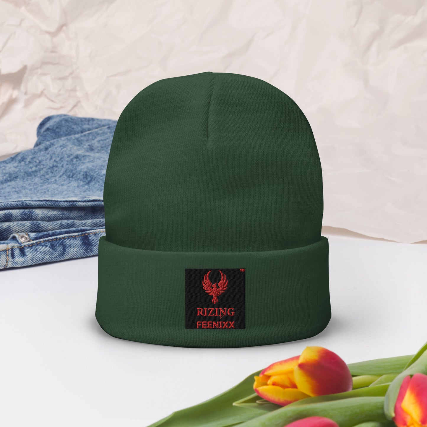 RIZING FEENIXX™ EMBROIDERED BEANIE