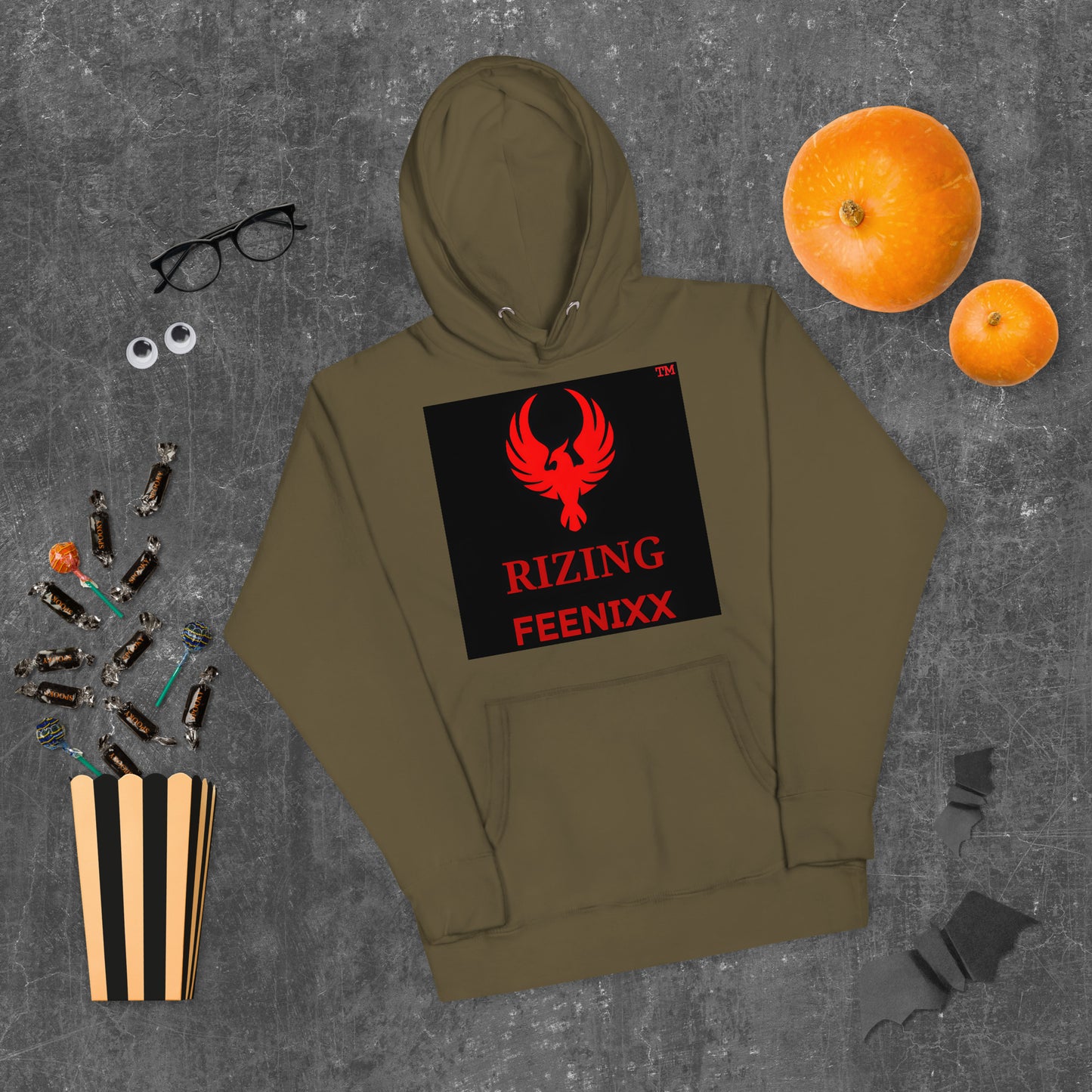 RIZING FEENIXX™ PREMIUM HOODIE PRINTED DESIGN IN MULTIPLE COLORS